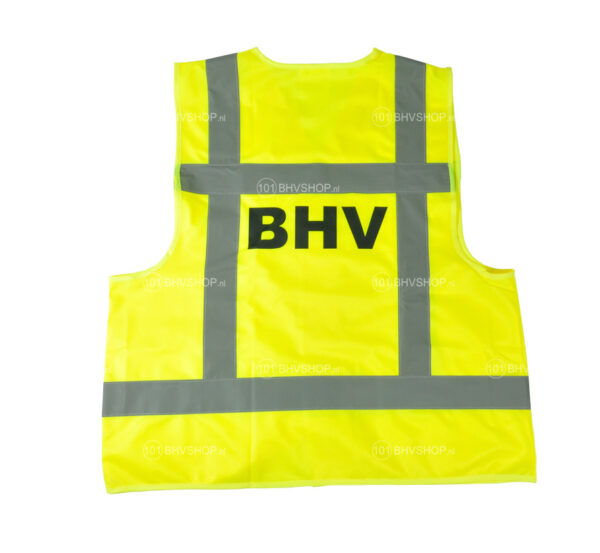 BHV hesje geel met 4 reflectiestrepen RWS