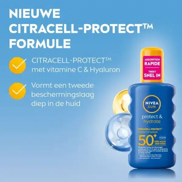 Nivea Sun Protect & Hydrate Spray Spf50+ 200ml Formule