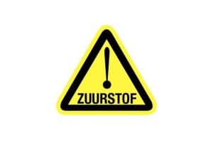 Waarschuwingssticker Zuurstof